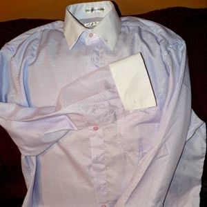 Karl Knox Lavender Contrasting French Cuff Shirt